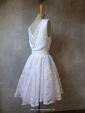 Robe en crêpe satin et dentelle 